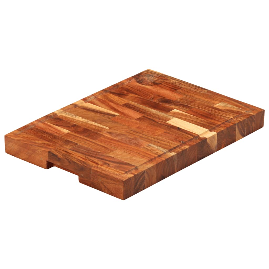 Tabla de cortar de acacia maciza, 42×30×4 cm