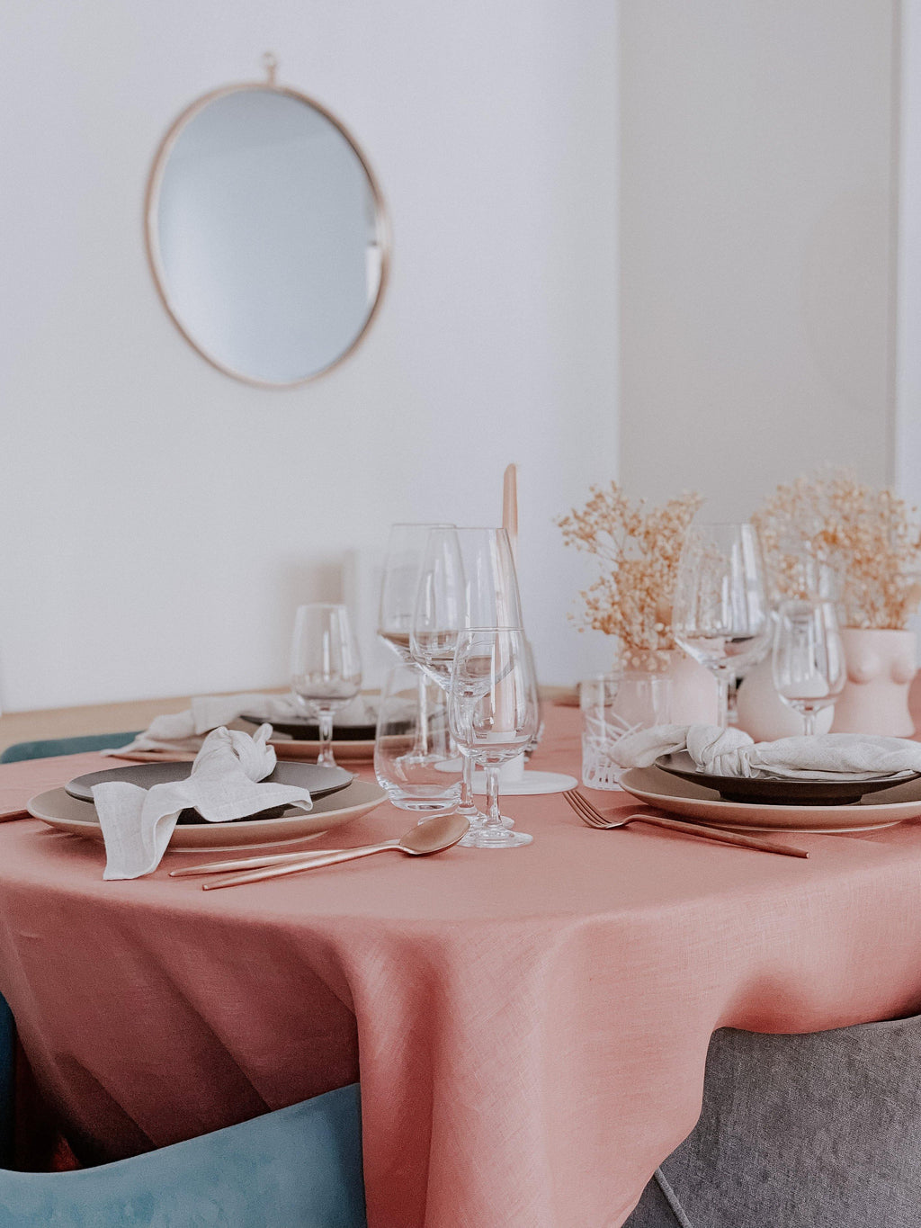 Battersea Linen Tablecloth – Unwashed Natural Pure Linen