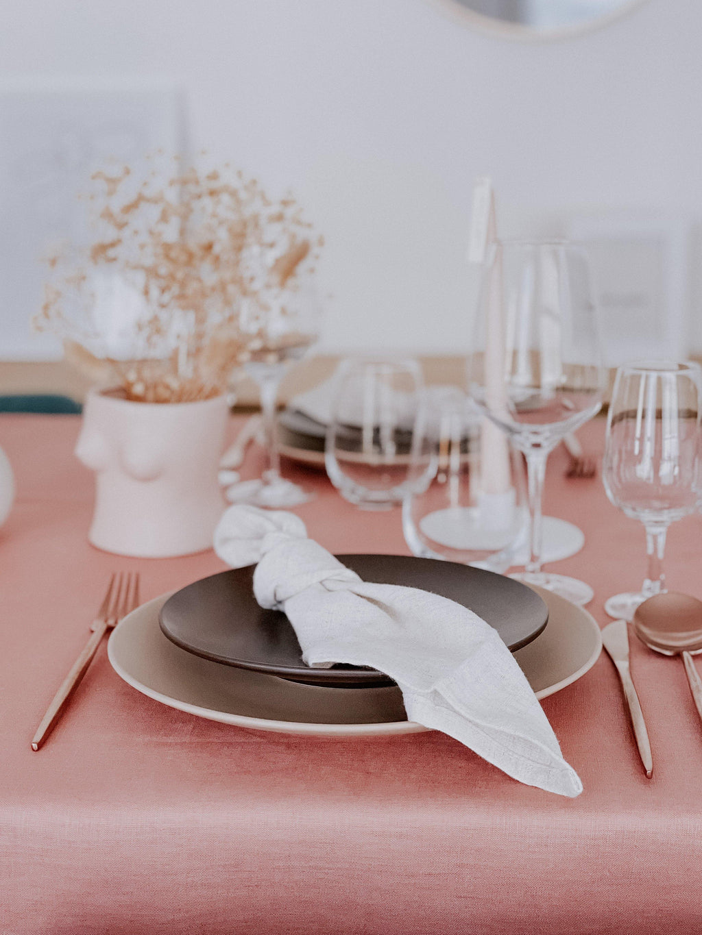 Battersea Linen Tablecloth – Unwashed Natural Pure Linen