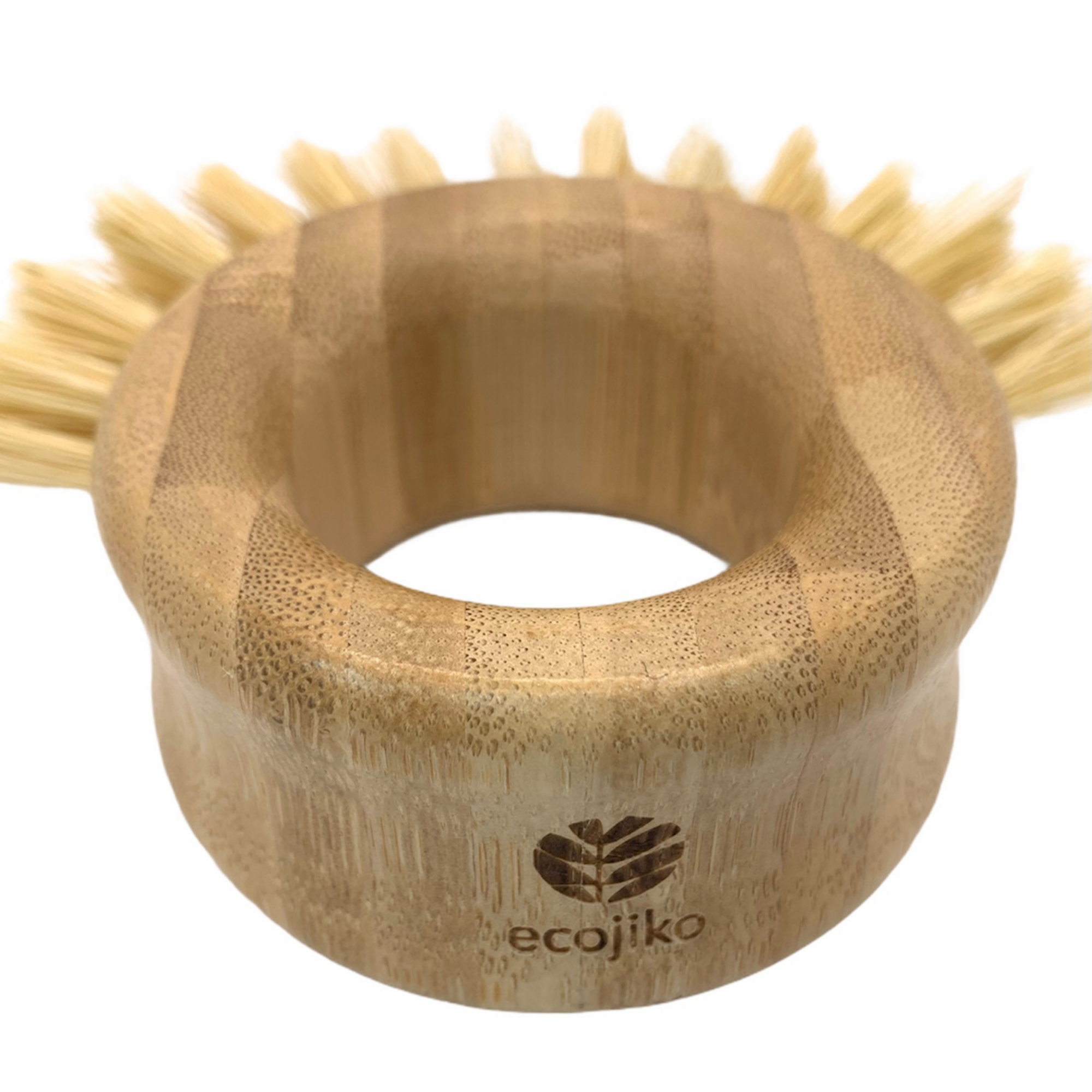 Cepillo de bambú para verduras, cerdas de sisal