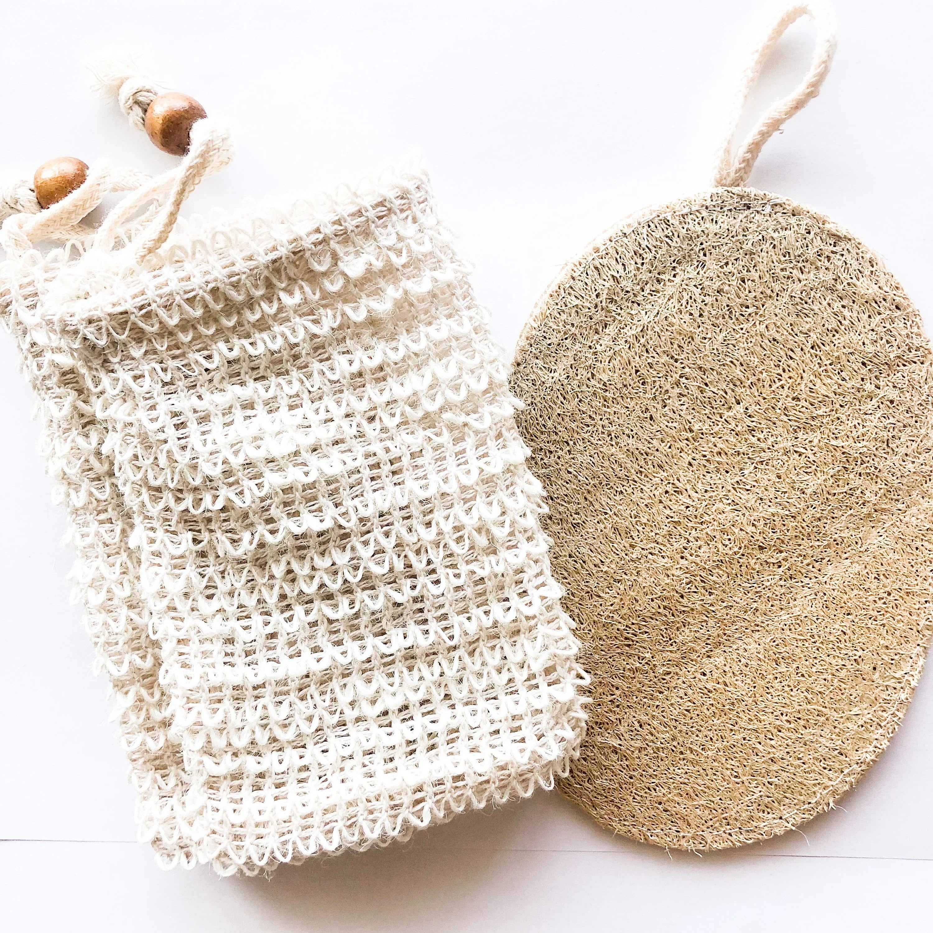 Natural Loofah Sponge-Organic Sustainable Bath & Body Sponge-Zero Waste Plastic Free Large Luffa Kitchen Scrub