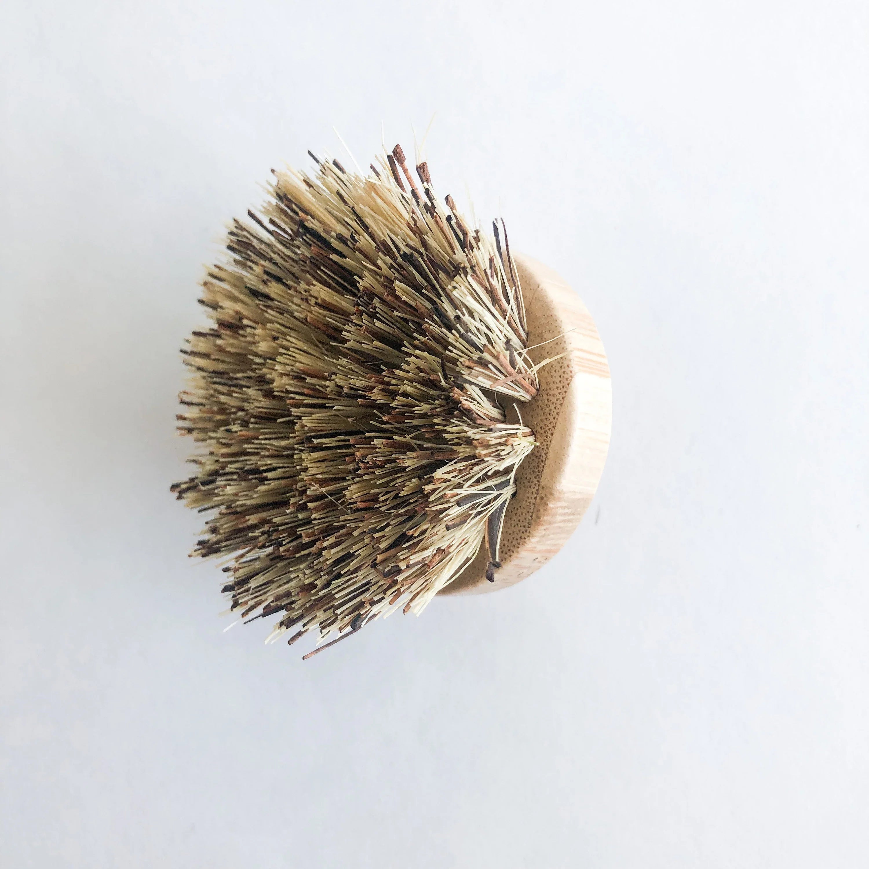 Natural Bamboo Sisal Dish Brush With Replaceable Head - Biodegradable Zero Waste Plastic Free Long Handle Kitchen Brush
